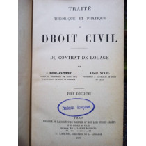 Traite theorique et pratique de droit civil du contrat de louage