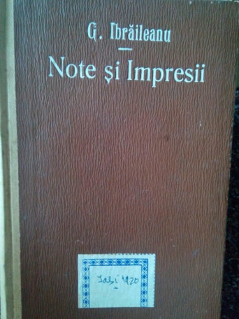 Note si Impresii