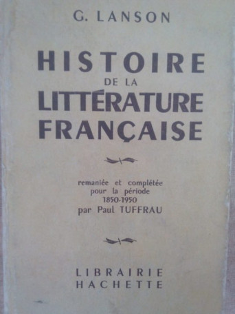 Histoire de la litterature francaise