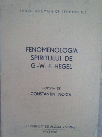 W.F. Hegel - Fenomenologia spiritului