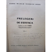 Prelegeri de estetica