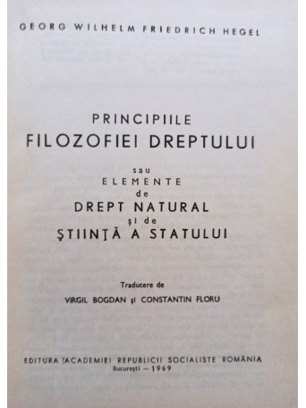 Principiile filozofiei dreptului