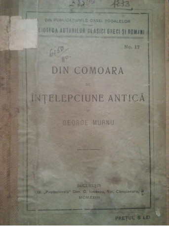 Din comoara de intelepciune antica