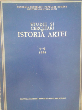 Studii si cercetari de istoria artei