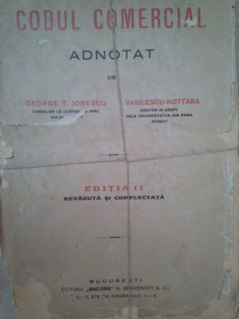 Codul comercial adnotat, ed. II