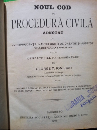 Noul cod de procedura civila adnotat