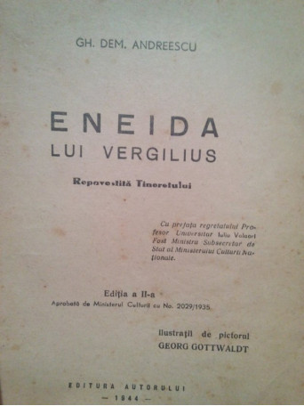 Eneida lui Vergilius repovestita tineretului