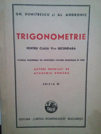 Trigonometrie pentru clasa VIa