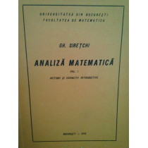 Analiza matematica, vol. I