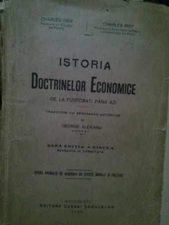 Istoria doctrinelor economice de la fiziocrati pana azi