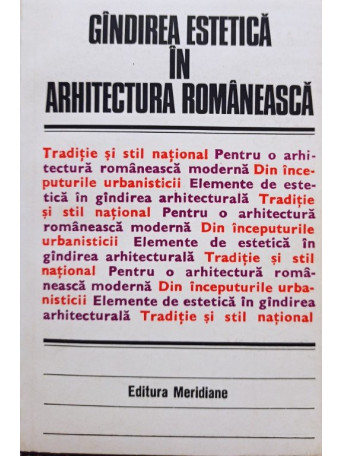 Gandirea estetica in arhitectura romaneasca