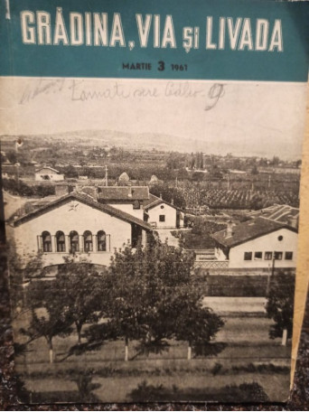 Gradina, via si livada, anul X, nr. 3 martie 1961