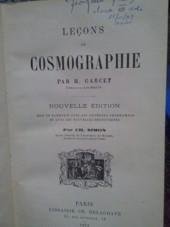 Lecons de cosmographie