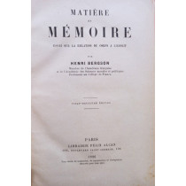 Matiere et memoire