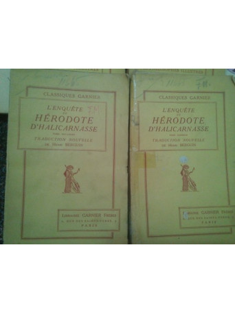 L'enquete de herodote d'halicarnasse, 2 vol.