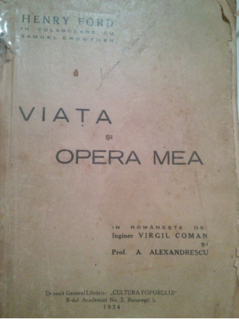 Viata si opera mea