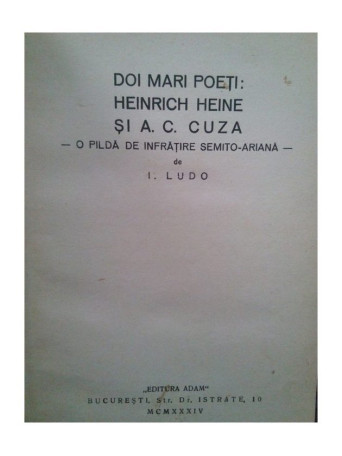 Doi mari poeti: Heinrich Heine si A. C. Cuza