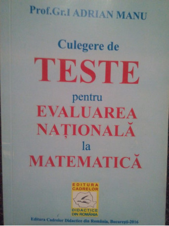 Culegere de teste pentru evaluarea nationala la matematica