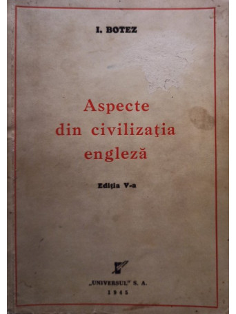 Aspecte din civilizatia engleza, editia V