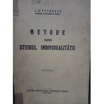 Metode pentru studiul individualitatii, editia a IIIa