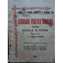 Liturghia Psaltica Omofona pentru scoala si popor