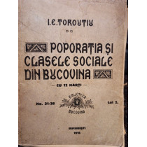 Poporatia si clasele sociale din Bucovina