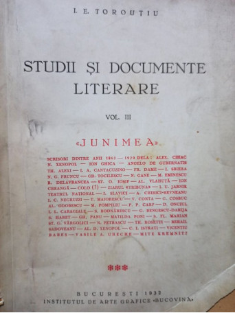 Studii si documente literare, vol. III