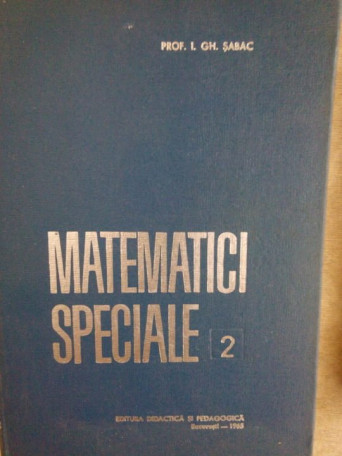 Matematici speciale vol 2