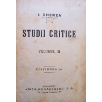 Studii critice, vol. III