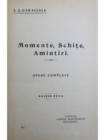 MOMENTE, SCHITE, AMINTIRI 1927