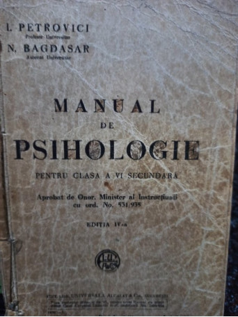 Manual de psihologie pentru clasa a VIa secundara