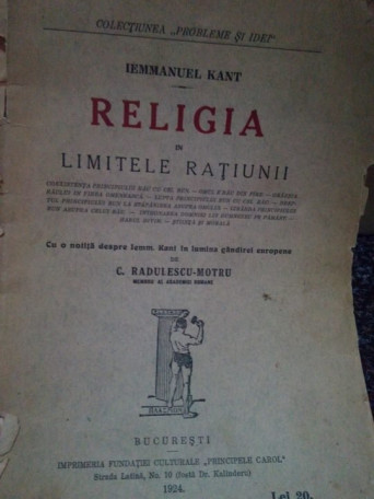 Religia in limitele ratiunii