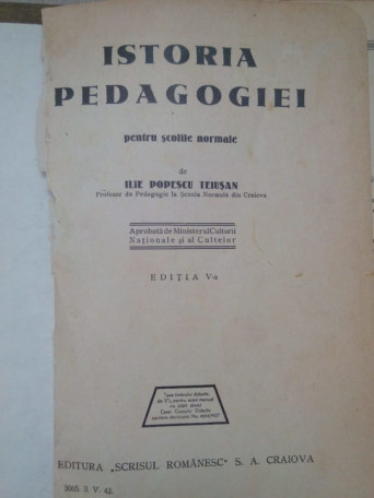 Istoria pedagogiei