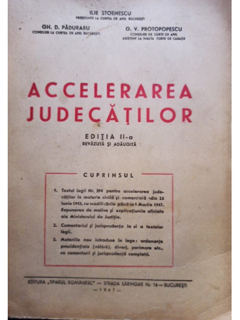 Accelerarea judecatilor, editia a II-a