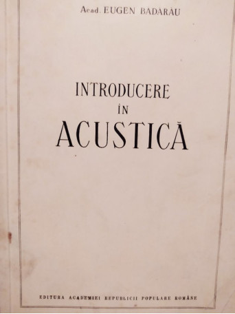 Introducere in acustica