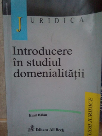 Introducere in studiul domenialitatii