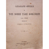 Catagrafie oficiala de toti boerii Tarii Romanesti la 1829