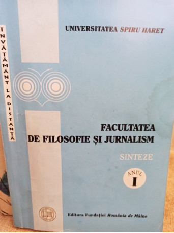 Facultatea de filosofie si jurnalis, anul I