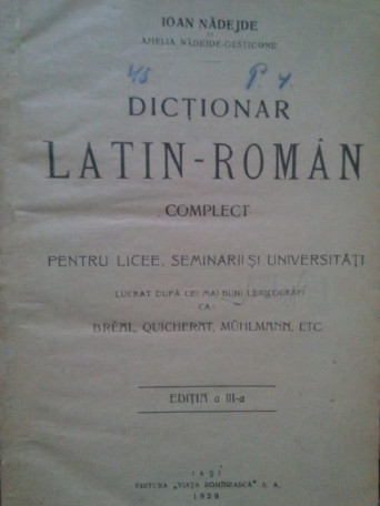 Dictionar latinroman complet