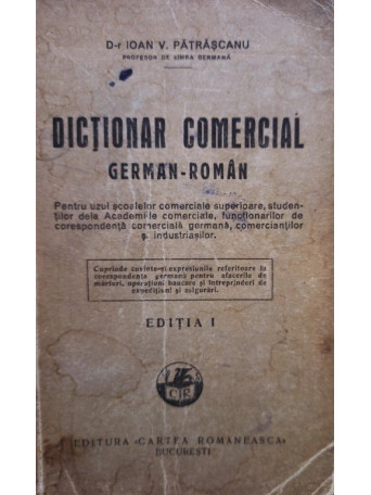 Dictionar comercial german - roman