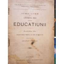 Cateva idei asupra educatiunii