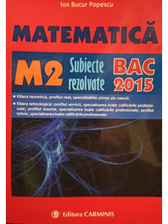 Matematica M2 BAC 2015