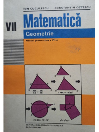 Matematica - Manual pentru clasa a VIIa