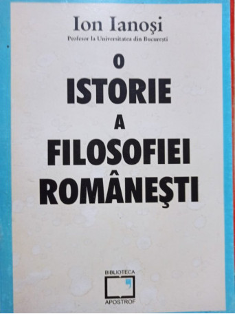 O istorie a filosofiei romanesti