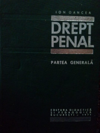 Drept penal. Partea generala