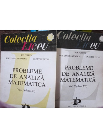 Probleme de analiza matematica clasa XI, 2 vol.