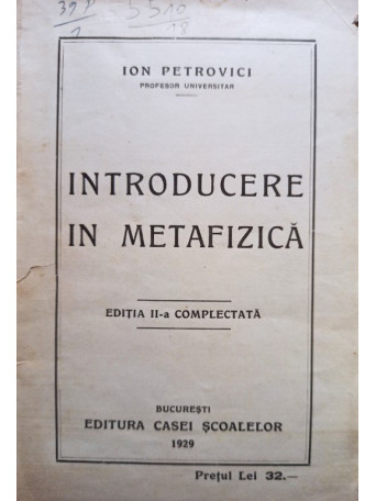 Introducere in metafizica