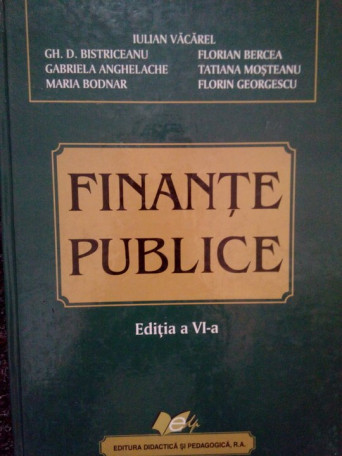 Finante publice, editia a VIa