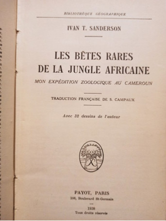 Les betes rares de la jungle Africaine