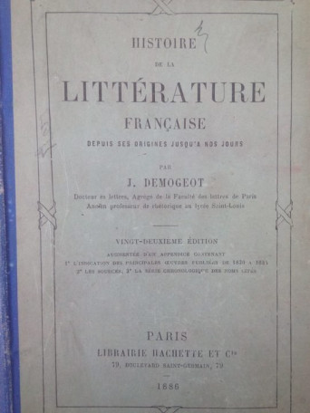 Histoire de la litterature francaise